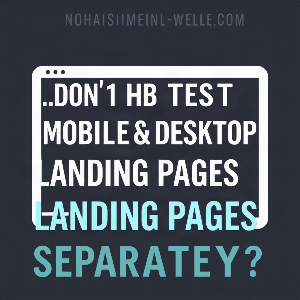 Do I need to test mobile and desktop landing pages separately?
