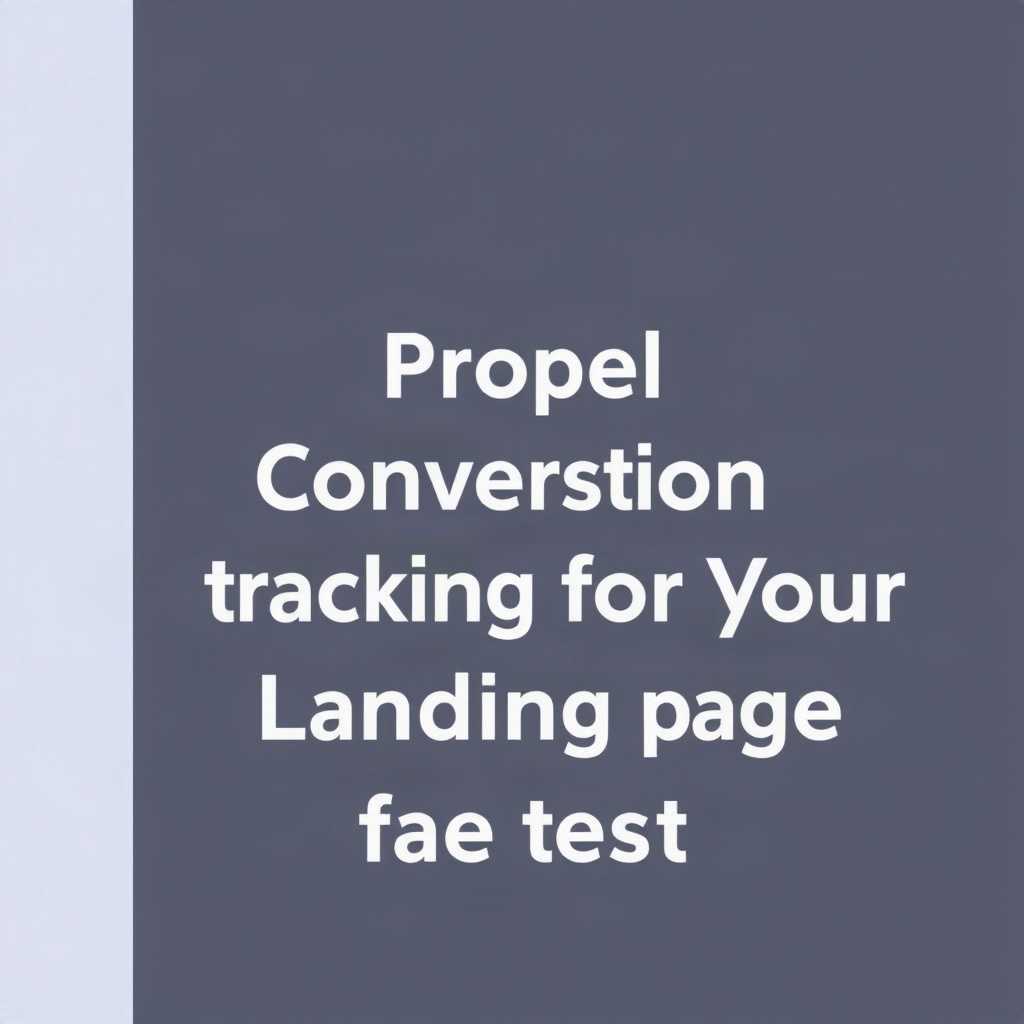 How do I set up proper conversion tracking for my landing page tests?